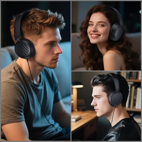 Image of Bluetooth Headphones, Hybrid Active Noise Cancelling Over Ear Headphones | 35H Playtime, HiFi Stereo Foldable wireless Headphones with Foam Ear Cups for Sports, Office, Travel