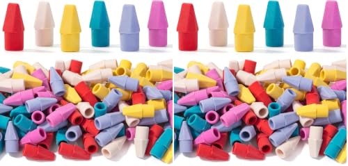 Image of Mr. Pen- Pencil Erasers Toppers, 240 Pack, Colorful, Latex Free, No Smudge