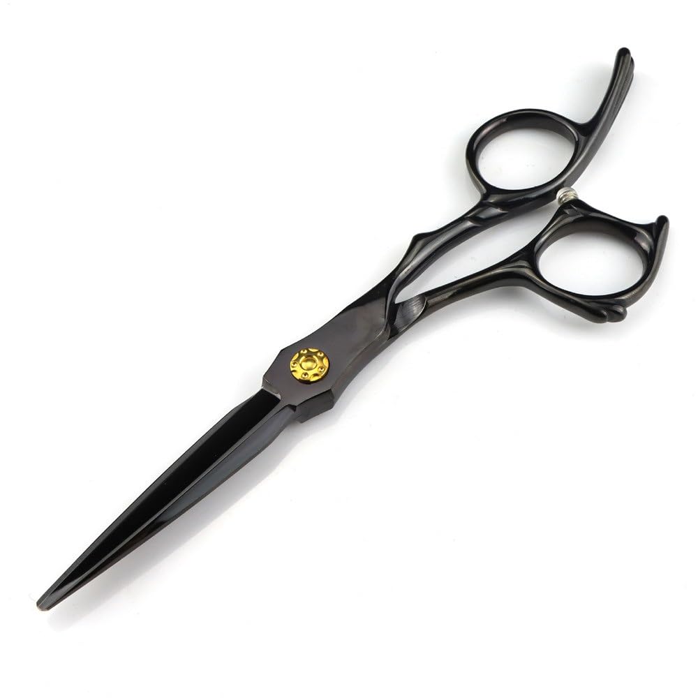 Haarschneideschere, 6 Zoll Professionelle Jp440C Stahl Schwarz Haarschneideschere Haarschnitt Effilierschere Friseurschere, Effilierschere-B,Satz-B