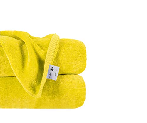 Diplomat Beach Towels Terry Velour 30X60 2-Pack (Athletic Gold Pms 130-C) 11.0 Lbs Per Doz 100% Cotton #TOP1