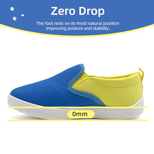 Tênis infantil de lona infantil sem cadarço, bico largo, sem calço, confortável, leve, tênis de corr