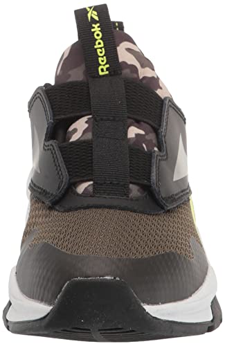 Reebok Boy's Xt Sprinter Slip On Running Shoe, Army Green/Black/Acid Yellow, 1 Little Kid #TOP1