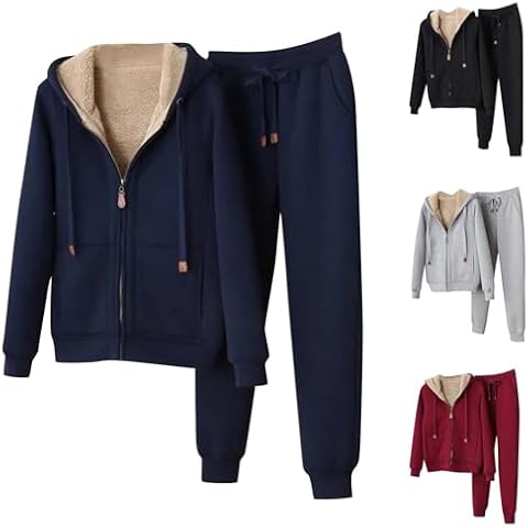 AnnSemo Women's Fleece Lined Tracksuit Set Cover