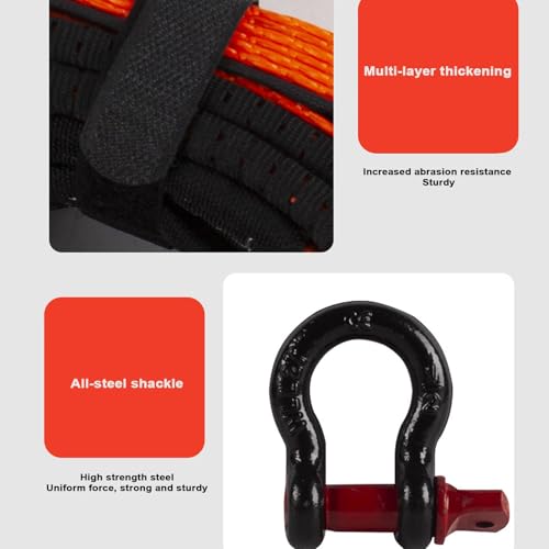 Corde d'extension de treuil pour treuillage de voiture tout-terrain