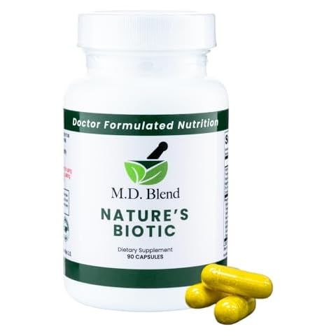 M.D. Blend Nature’s Biotic - Expert Formulated Supplement - Immune Functions & System Wellness - Key Vitamins & Minerals - Powerful Berberine, Oregano, Garlic, Magnesium, Zinc - 90 Capsules Cover