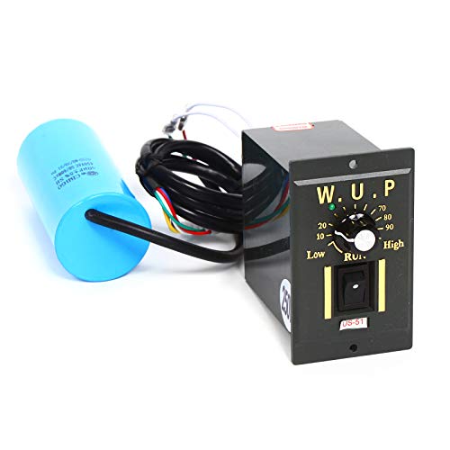Ac Gear Motor, Electric Single-Phase Motor Reversible Motor With Variable Speed Adjustable Controller Governor Geared Motor 110V Governor Geared Motor & Adjustable Speed Controller Combo (250W 10K) #TOP7
