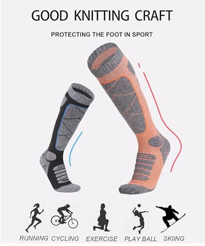 1 Pairs Men/Women Long ski socks thermal Cotton Winter sports socks for Skiing Snowboarding Hunting Outdoor4