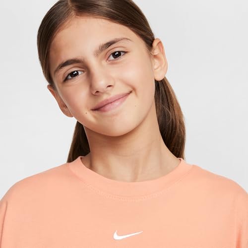 Nike Sportswear Essential Big Kids' (Girls') T-Shirt (FZ5559-844, Apricot Agate)3