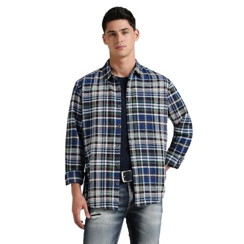 Image of Pepe Jeans Men's Regular Fit Full Sleeve Checkered Cotton Casual Shirt | Check Shirt for Man | Smart & Stylish | Multiple Styles | Mens Casual Shirts