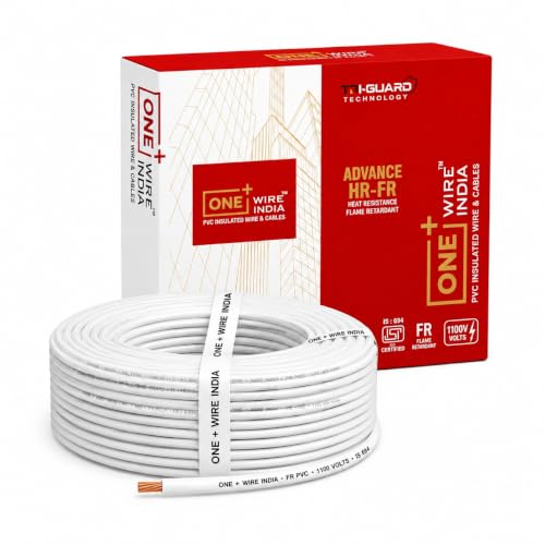 Image of 0.75 SQMM | White | 90 meter | PVC Insulated Industrial Multistrand CCA Copper Wire | High Purity Copper | Triple Layer Protection | FR Rated | Heavy Duty Electrical Cable | 10 Guage