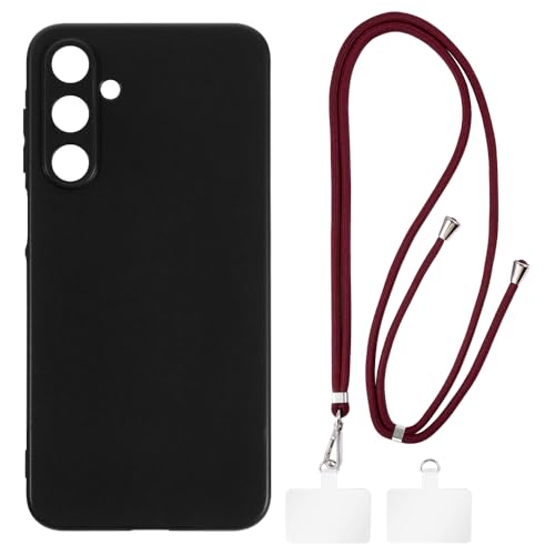 Shantime �P�[�X�ƃN���X�{�f�B�X�g���b�v�Z�b�g Samsung Galaxy A16 5G �Ƃ̌݊������� �g�уJ�o�[�Ƌ����o�b�N���t�������\�l�b�N�X�g���b�v�����2���̃p�b�`�t��(�u���b�N + ���b�h)