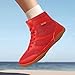 Wrestling Shoes Men Boxing Shoe for Mens Weightlifting Powerlifting Deadlift Squatting High Top Fitness Zero Drop Red