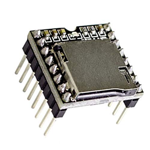 2 stuks MP3 spelermodule, open source mini MP3 speler, sensor met metalen behuizing, ronde luidspreker, 2 W, 8 ohm (2 modules en 4 luidsprekers) voor doe het zelf, compatibel met Arduino