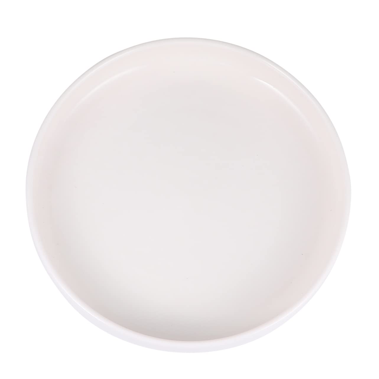Milisten Ciotola per Rettili in Ceramica Bianca Leggera e Affidabile, Vaso Basso Adatto per Lucertole e Rane, per Mangiatoia per Tartarughe
