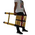 Telesladder Telesladders Multi-Purpose Extendable Ladder Telesladder Fiberglass Extension Ladder Non-Conductive, Heavy Duty 2M/3M/4M Tall Lightweight Telesladders with Finger/2.5M/
