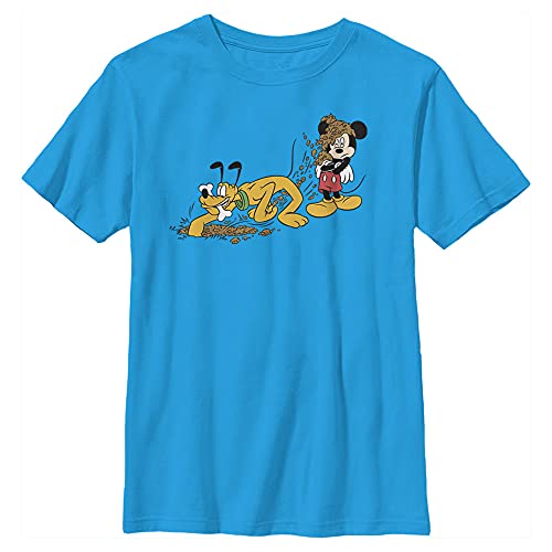 T-shirt turquoise Disney Can You Dig It pour garçon en taille M avec col rond classique