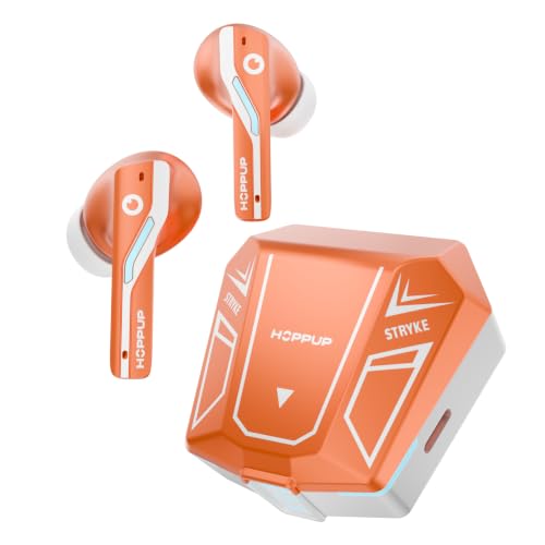 Image of HOPPUP Stryke S2 Gaming Earbuds, 35ms Low Latency, Bluetooth v6.0, 13mm Drivers, 60H Playtime, RGB LED, Type-C Fast Charging, TWS Wireless Earphones with Mic