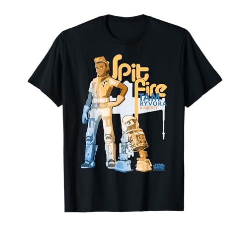 T-shirt Star Wars Tam and Bucket graphique coton équipe fan