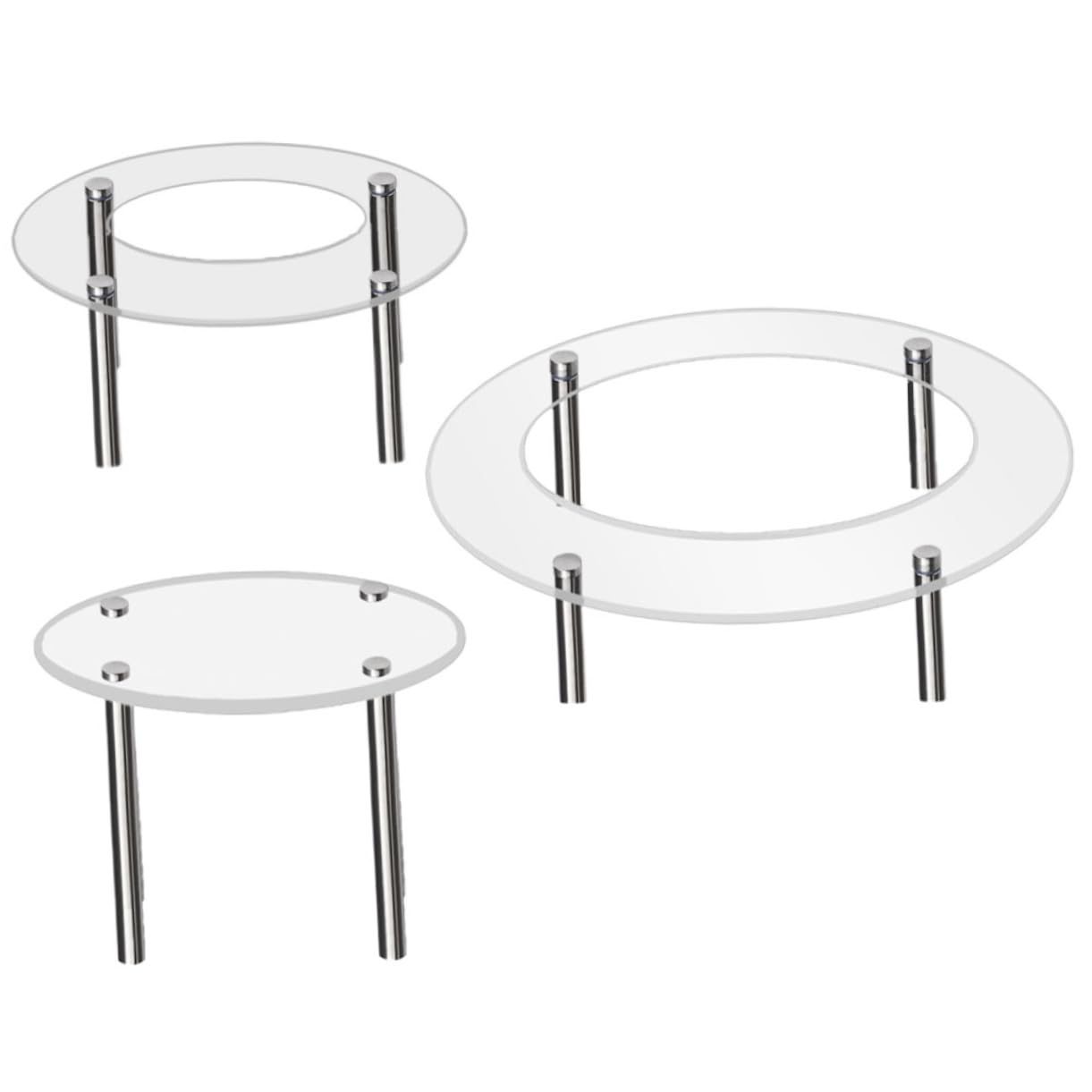 UTHCLO Metal Acrylic Cake Display Stand 3 Tier Riser Ideal for Weddings Birthdays Christmas Decor