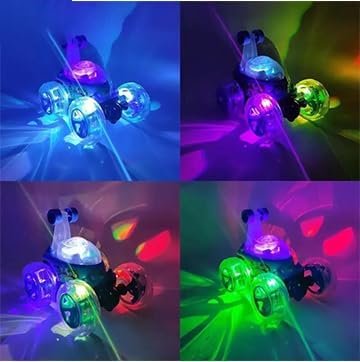 Image of Toyboi Rechargeable Remote Control Stunt Car for Kids | 360 Rotating & Rolling RC Car| Off-Road Rock Climbing Vehicle Toy | 5 Function Rechargeable Car (Random Colours) Stunt car
