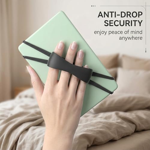 BDEPSTR Bequemer Handschlaufenhalter kompatibel mit Kindle, sicheres leichtes Griffzubehör zum Lesen im Bett, kompatibel mit 4.7-8“ Kindle Paperwhite/Oasis/Kobo/E-Books/Tablets