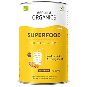 Golden Glory – Bio Superfood poedermengsel – Berlijn Organics – Golden Milk & Golden Latte Poeder – Ontspanning met…