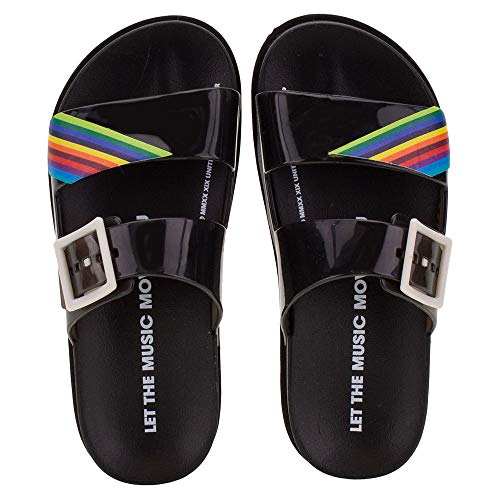Chinelo de Gaspea NOW UNITED POP COLLECTION SHOW INF PRETO/MULTICOR Grendene, meninas, Preto/Multico