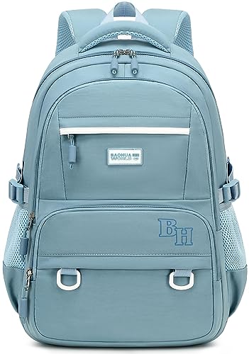 CAMTOP Mochila escolar para laptop universitário com porta de carregamento USB 15,6 polegadas bolsa de livros para computador para mulheres e meninas, A23055 azul-piscina, Large, Mochila para laptop