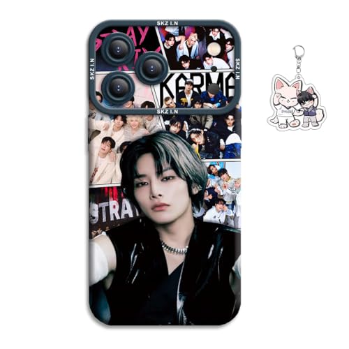 SodaMeow Stray SKZ Kids Phone Case Compatible with iPhone 17-16-15-14-13-12-11-X-8-7 Multi-Model Kawaii Felix Hyunjin (for iPhone 14,I.N-1)