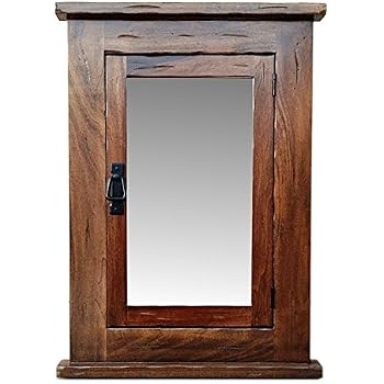 Amazon Com Primitive Mission Recessed Medicine Cabinet Rustic Solid Wood Handmade Kitchen Dining