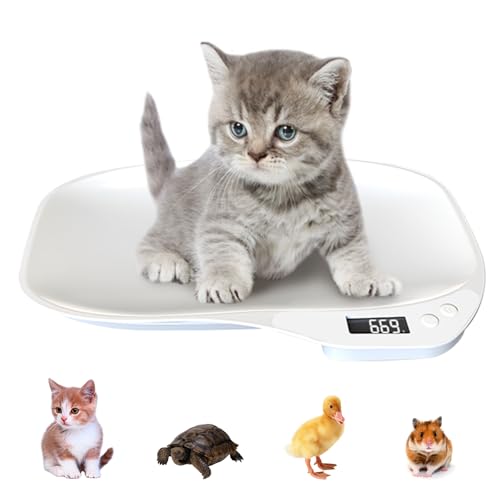 Balance Chat 15kg/1g - Mini Balance Numérique pour Petit Animal Avec 3 Modes de Pesée (kg/oz/lb) et Écran LCD -...