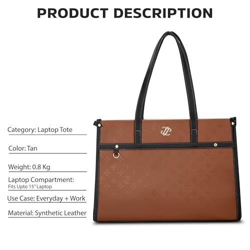 Image of Lavie Signature Women's Kentucky Colourblock Tote Laptop Bag | Tote Laptop Bag for Work | Ladies Purse | Stylish Shoulder Bag | Gift for Women