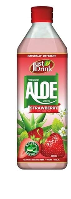 Just Drink Aloe Vera12 botellas de 500 ml (fresa)