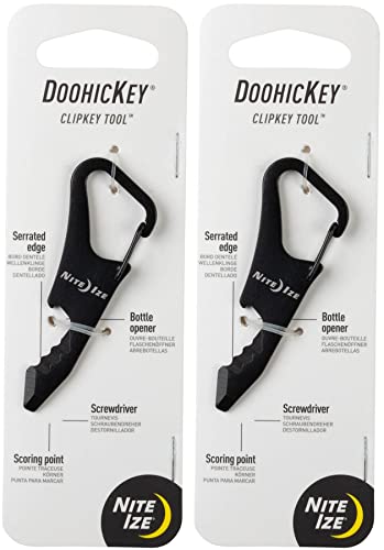 Nite Ize DoohicKey ClipKey 1.8 in. Dia. Stainless Steel Black DoohicKey Multi Key Tool