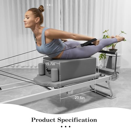 SENDIAN-Pilates-Box-for-ReformerPilates-Reformer-Box-for-Exercises-that-Improve-Range-of-Motion-and-FlexibilityCan-be-Used-Independently-Gray