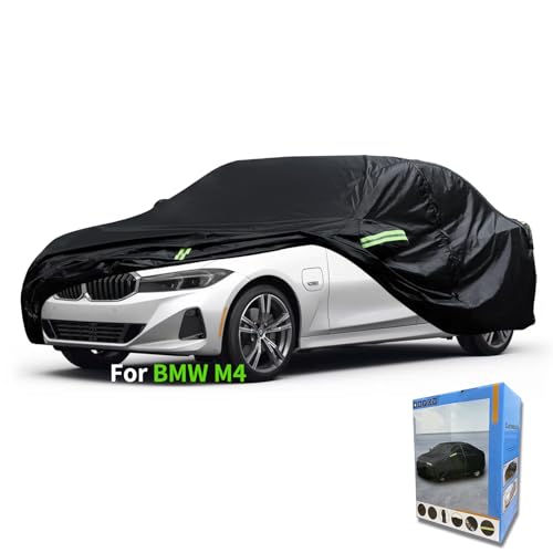 Image of Custom-Fit for BMW Car Cover, Automobiles All Weather Waterproof, Car Cover All Weather Snowproof UV Protection Windproof Outdoor Full car Cover (for BMW M4)
