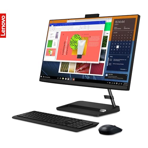 Image of Lenovo IdeaCentre 3 AIO Desktop - 27 inch inch Touch FHD Display, Intel Core i7-13620H, 32GB RAM, 1TB SSD, Integrated 5MP Webcam, Wi-Fi, Bluetooth, Windows 11 Pro, Includes Wireless Keyboard & Mouse, Black
