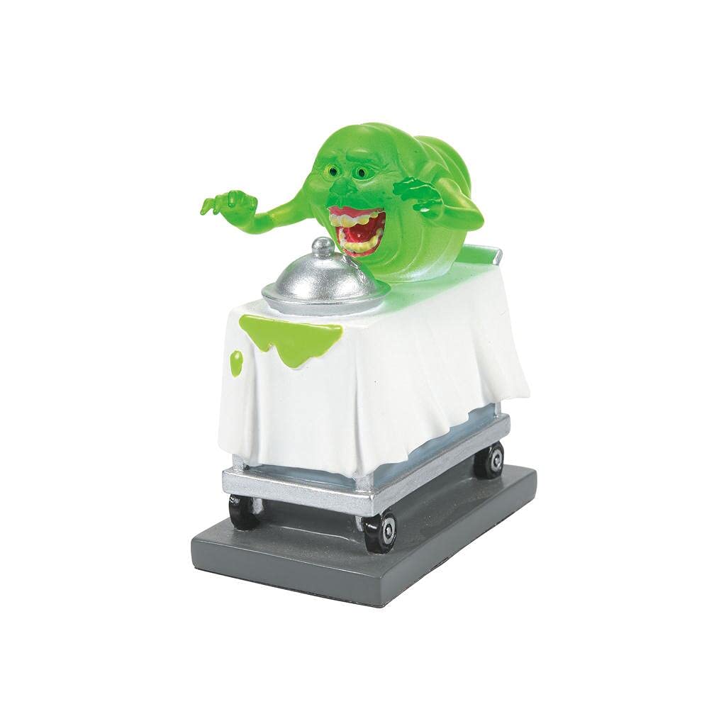 Department 56 Ghostbusters Village Accessories Slimer on Meal Cart Lit Figurine, Standard, Multicolor