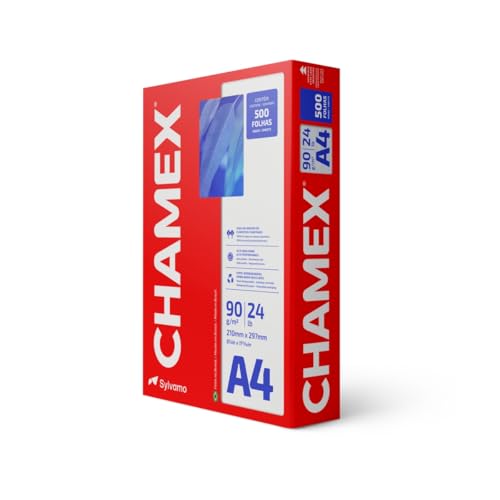 Chamex Papel A4, 210 x 297 mm, 90g, Pacote 500 Folhas, Branco Sulfite