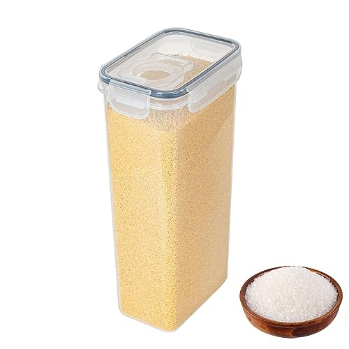 Contenedor de almacenamiento de pasta de espagueti de helado, organizador de despensa de casa de 5 piezas y contenedor de cereales, contenedor de almacenamiento hermético transparente