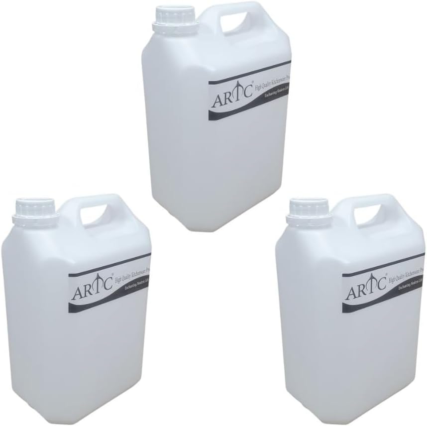 ARTC 3 Pieces Plastic Jerry Can, Bottle Storage Can (5LTR CAN)