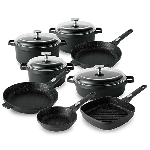 BergHOFF GEM 12Pc Non-stick Cookware Set, Best for Glass Top Cooktop and Gas Stove
