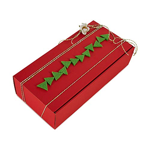 5 x PresentFill® Weinkarton Rubin Rot für 2 Flaschen I Weinverpackung Made in Germany I Flaschenverpackung Präsentkarton Geschenkkarton Flaschenkarton für Weihnachten Geburtstag Geschenke Cover