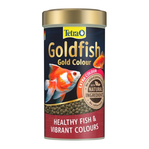 Image of Tetra Goldfish Gold Colour Fish Food Pellets 75g for Vibrant Colour