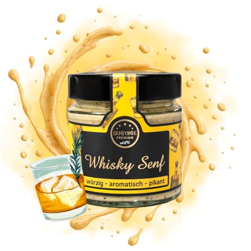 Altenburger Original Senfonie Premium Whisky Senf 180 ml, leicht körniger Senf mit Whisky verfeinert