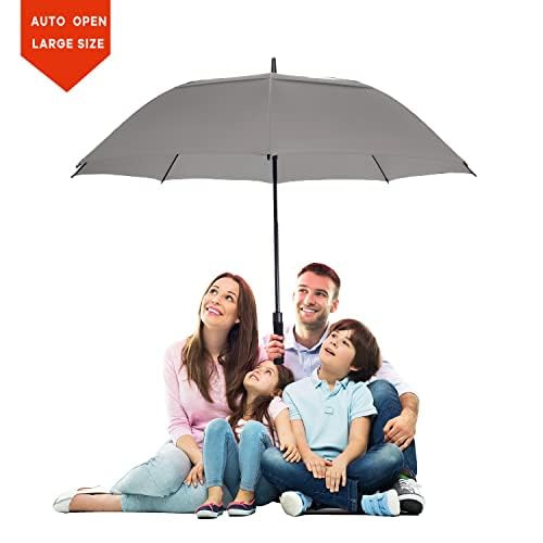 Image of Golf Umbrella Large 62 /68 /72 Inch, Extra Large Oversize Double Canopy Vented Windproof Waterproof Umbrella, Automatic Open Golf Umbrella for Men and Women and Family