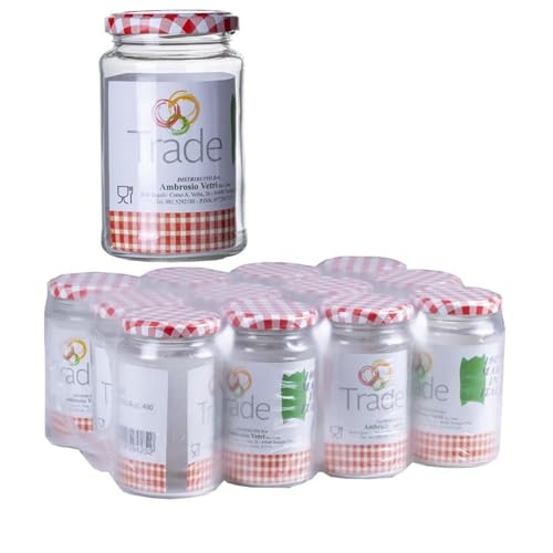 Giosal Barattolo Vetro Cucina Marmellata Passata Tappo Set Conserve 40cl Vaso Italia Contenitore (4)