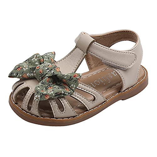 Fashion Autumn Toddler and Girls Casual ShoesNon Slip Sandals Hollow Out Shoes Round Toe Buckle Shoe for Toddlers Girls (Beige, 4-4.5 Years)