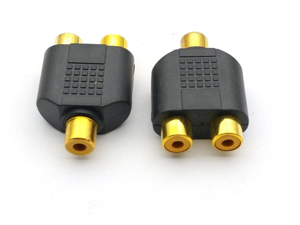 Lot de 100 connecteurs répartiteurs audio RCA femelle vers deux prises RCA femelles