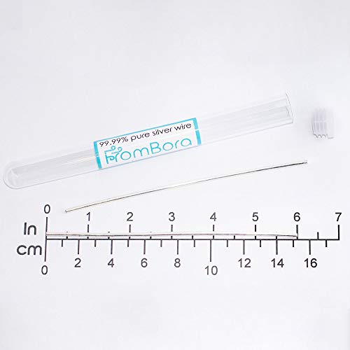 Colloidal Silver | Pair Of Pure Silver Wire 99.99% | Certificate | 9999 | 14 Gauge 6” | Frombora Colloidal Silver Generator Wire #TOP5